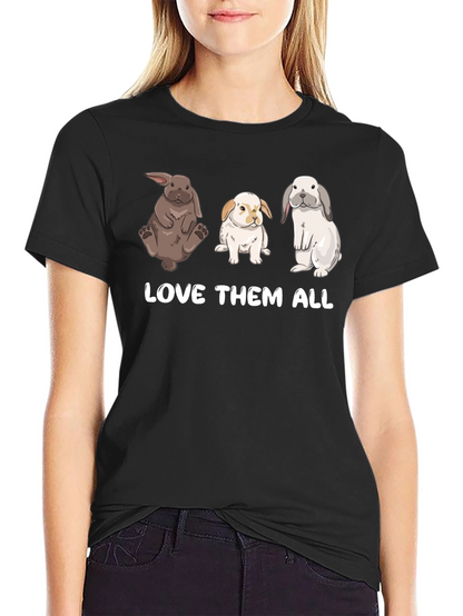 Camiseta Unisex Ámalos a Todos - Diseño de Conejos