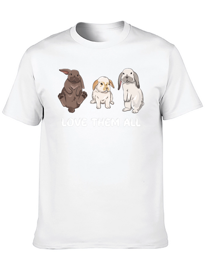 Camiseta Unisex Ámalos a Todos - Diseño de Conejos