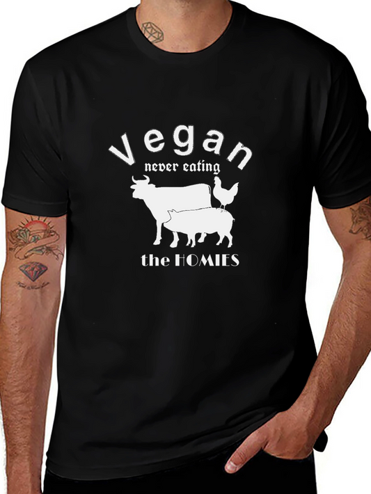 Camiseta Vegana Negra Never Eating the Homies