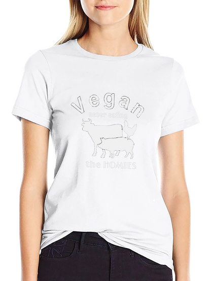 Camiseta Vegana Negra Never Eating the Homies
