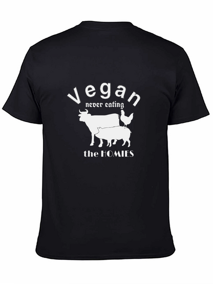 Camiseta Vegana Negra Never Eating the Homies