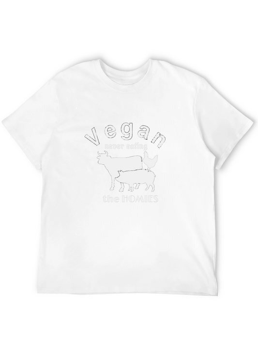 Camiseta Vegana Negra Never Eating the Homies