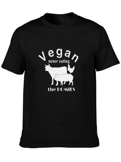 Camiseta Vegana Negra Never Eating the Homies