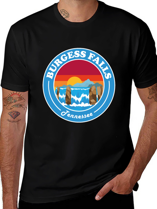 Camiseta Negra Burgess Falls Tennessee
