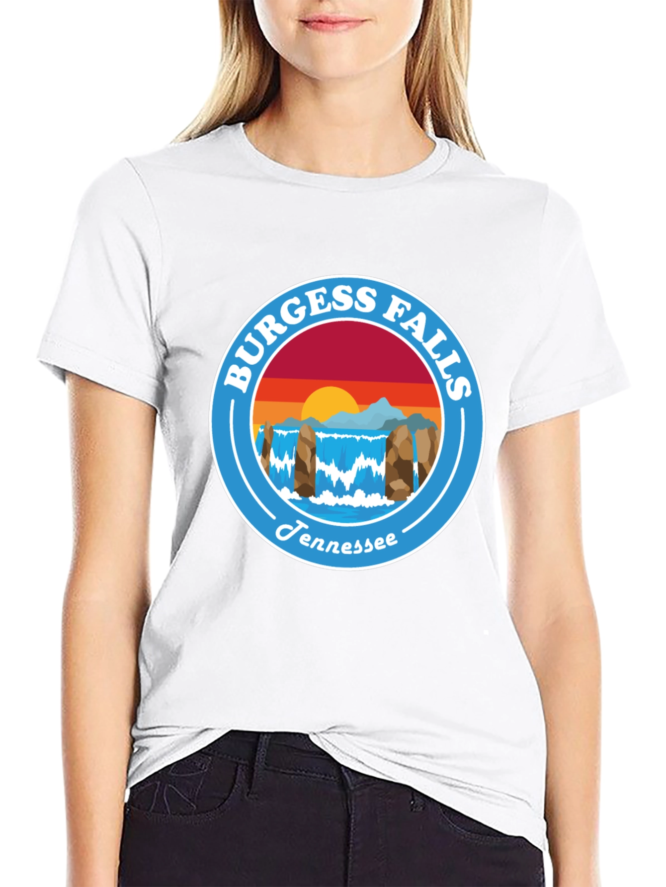 Camiseta Negra Burgess Falls Tennessee