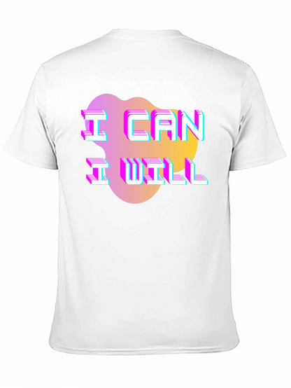 Camiseta Hombre Negra con Diseño Puedo Quiero