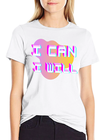 Camiseta Hombre Negra con Diseño Puedo Quiero