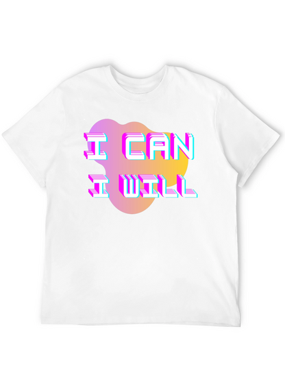Camiseta Hombre Negra con Diseño Puedo Quiero