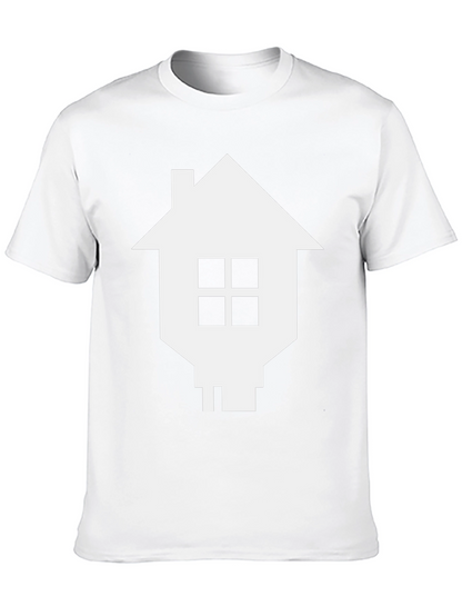 Camiseta Negra con Diseño de Casa Pixelada