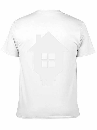 Camiseta Negra con Diseño de Casa Pixelada