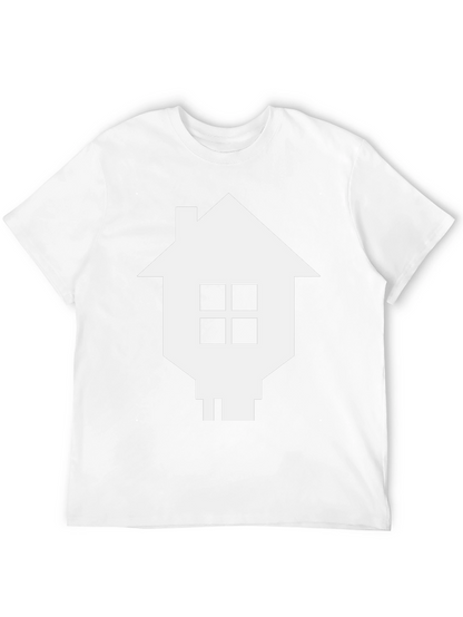 Camiseta Negra con Diseño de Casa Pixelada
