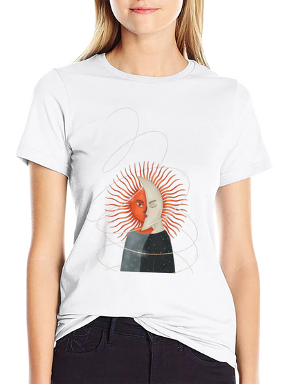 Camiseta Unisex Sol y Luna Diseño Celestial