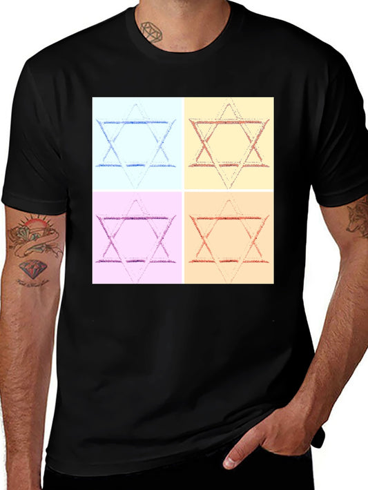 Camiseta Hombre Estrella de David Arte Pop