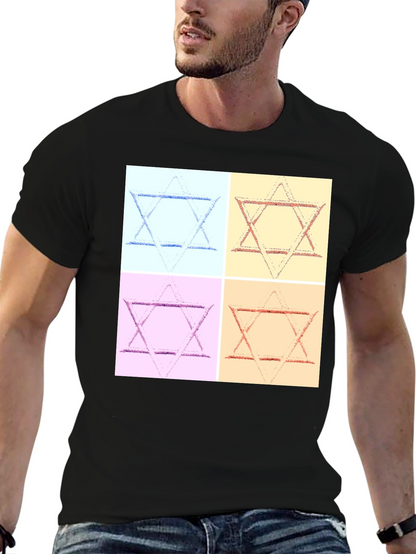 Camiseta Hombre Estrella de David Arte Pop