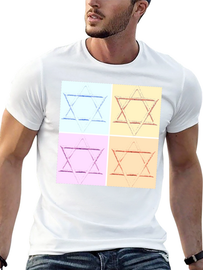 Camiseta Hombre Estrella de David Arte Pop