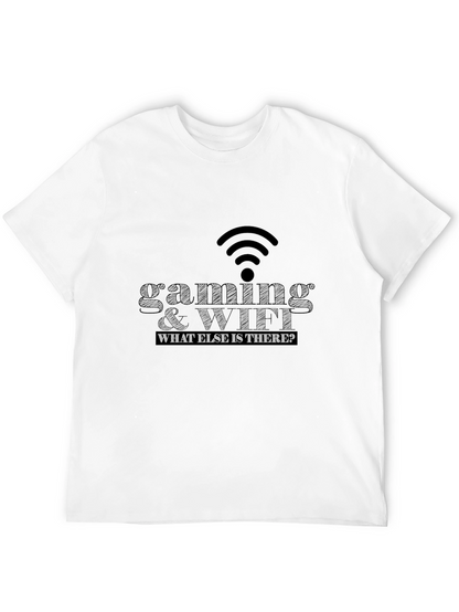 Camiseta Negra Gaming & WiFi para Gamers