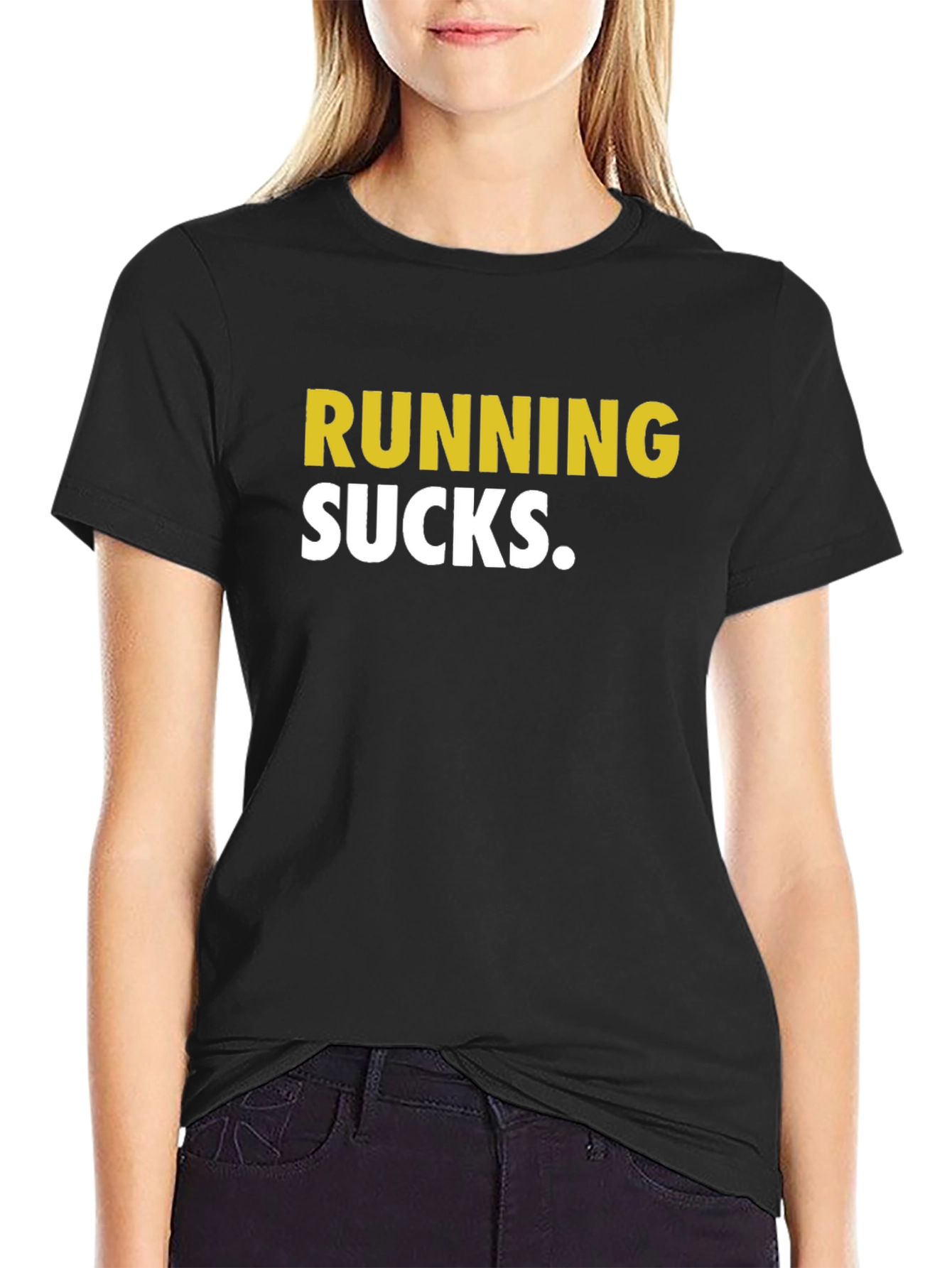 Camiseta Negra Running Sucks