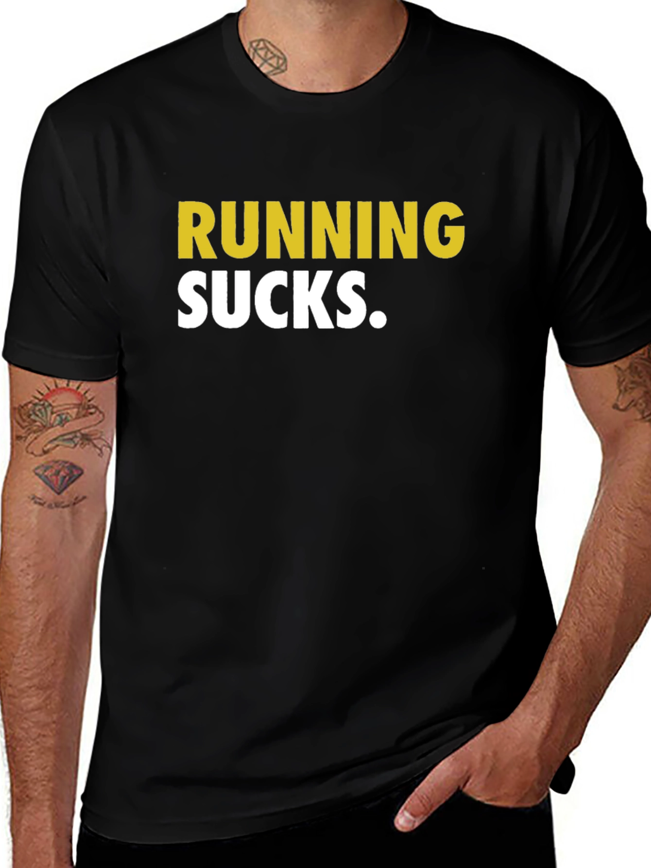 Camiseta Negra Running Sucks