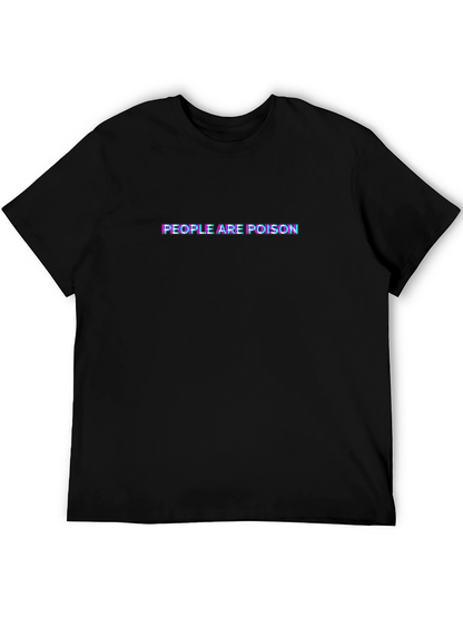 Camiseta Negra People Are Poison Estilo Distorsión