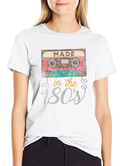 Camiseta Negra Retro Made in the 80s
