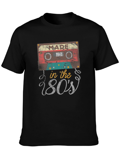 Camiseta Negra Retro Made in the 80s