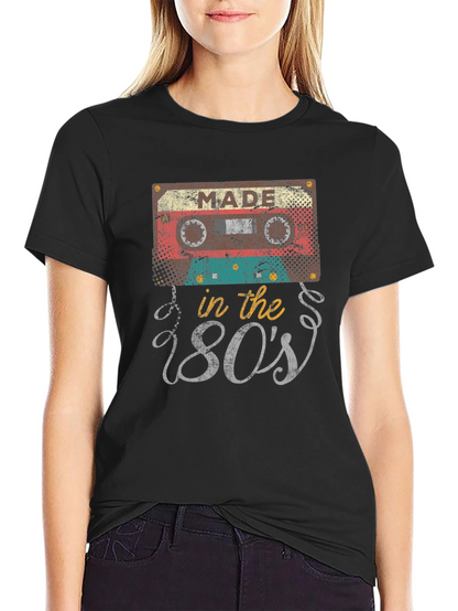 Camiseta Negra Retro Made in the 80s