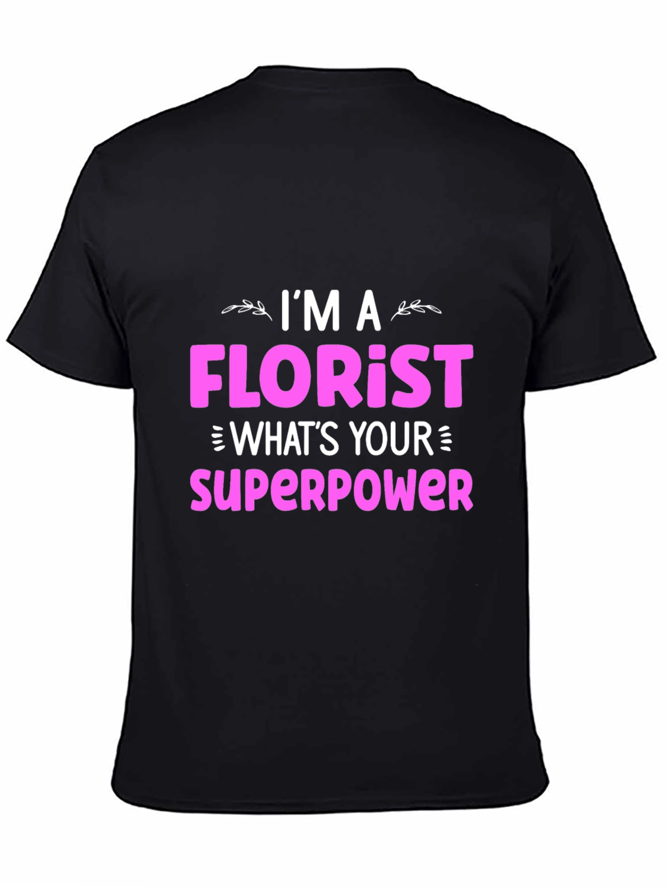 Camiseta Negra Florista Superpoder