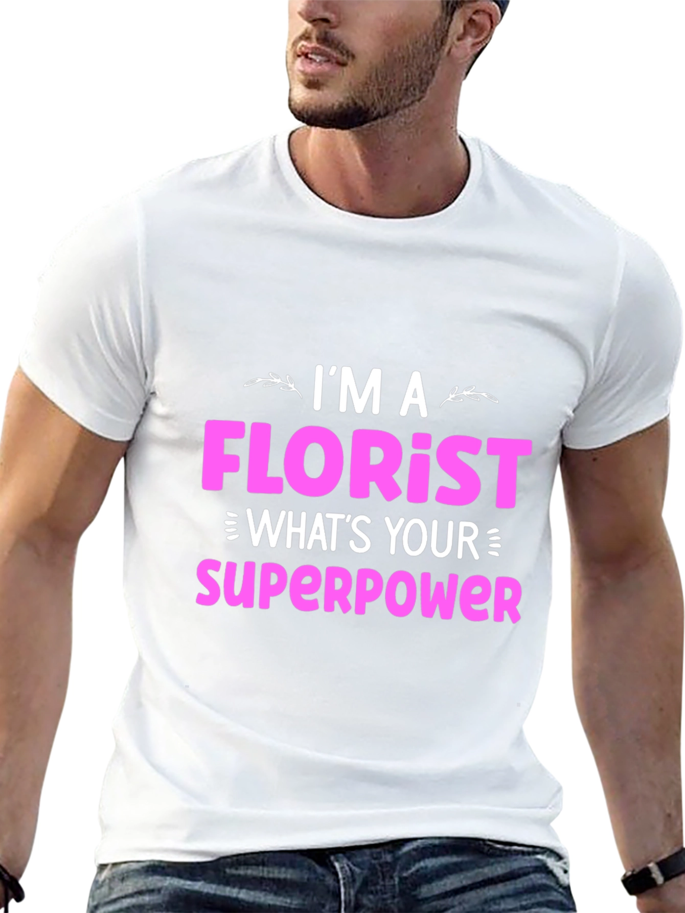 Camiseta Negra Florista Superpoder
