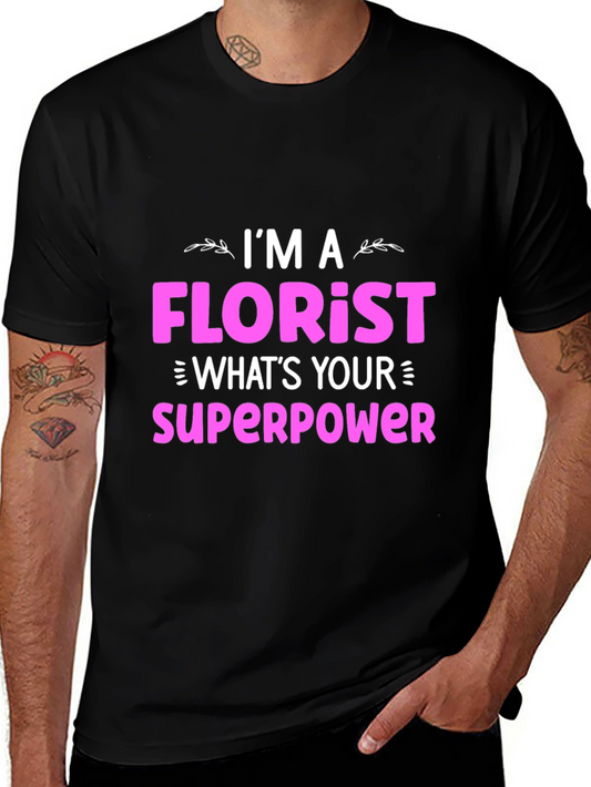 Camiseta Negra Florista Superpoder