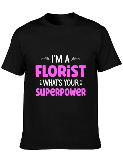 Camiseta Negra Florista Superpoder