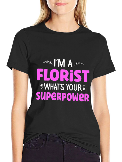 Camiseta Negra Florista Superpoder