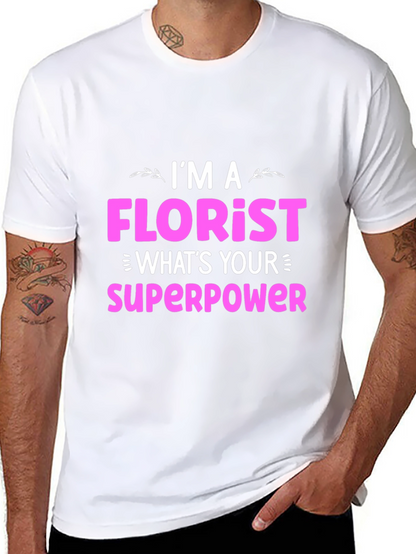 Camiseta Negra Florista Superpoder