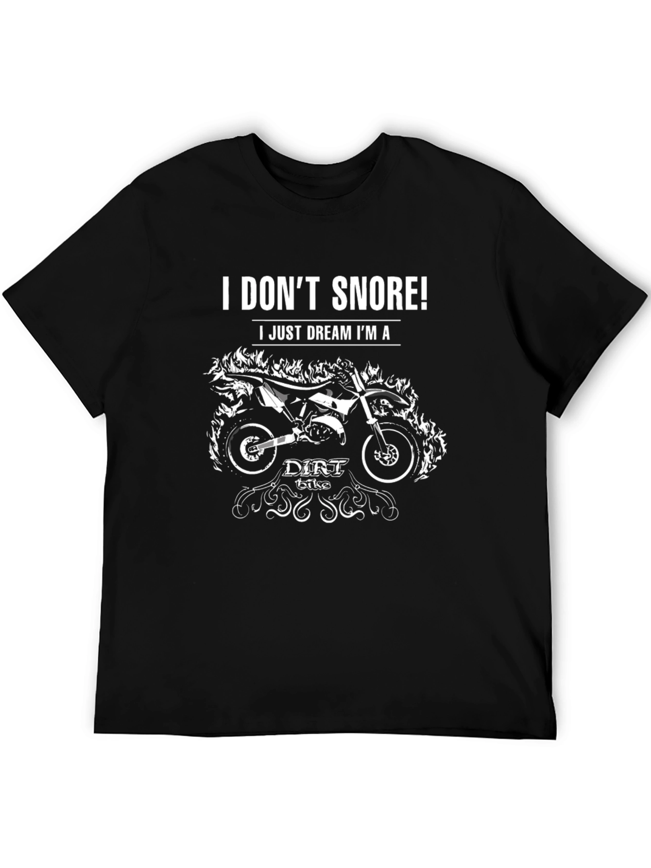 Camiseta Negra: ¡No Ronco! Sueño con Motos