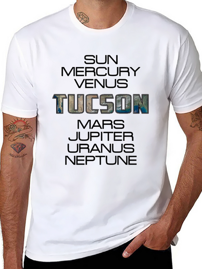 Camiseta Unisex Negra: Tucson y Planetas
