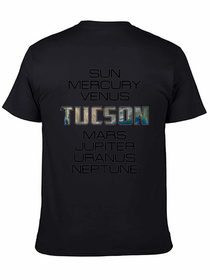 Camiseta Unisex Negra: Tucson y Planetas