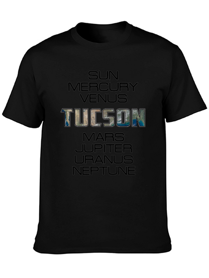 Camiseta Unisex Negra: Tucson y Planetas