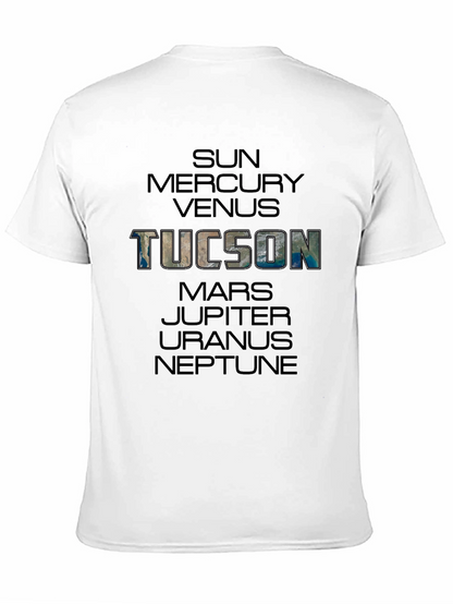 Camiseta Unisex Negra: Tucson y Planetas