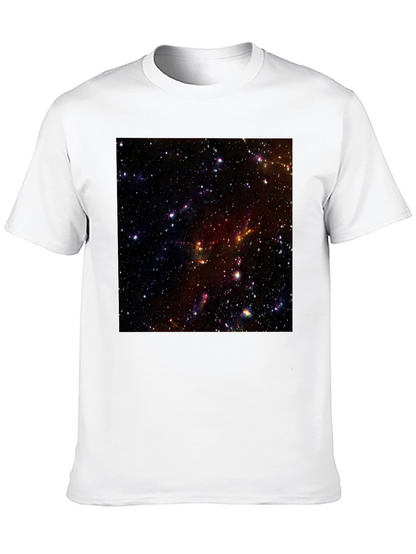 Camiseta Negra Estampado Espacio Cósmico