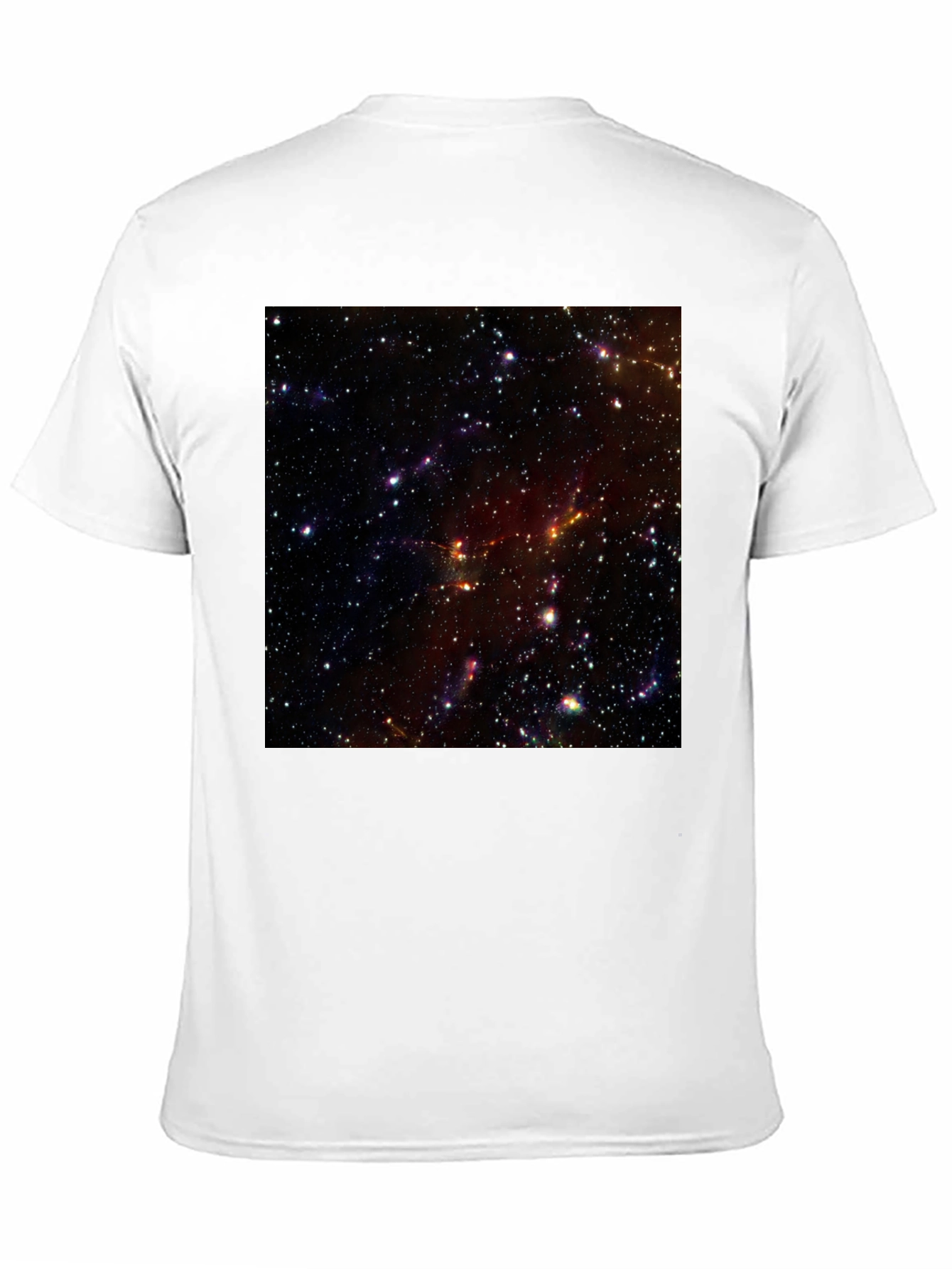 Camiseta Negra Estampado Espacio Cósmico