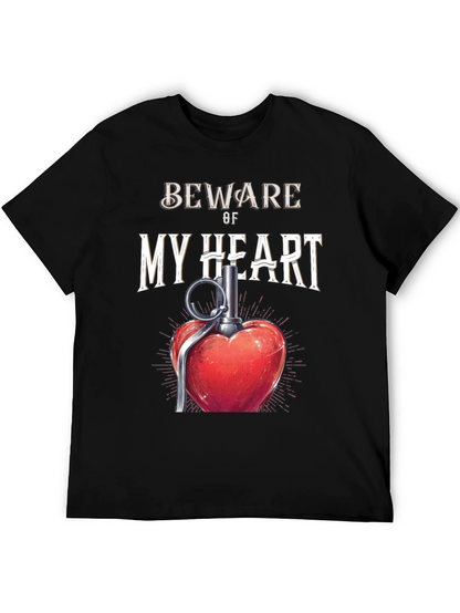 Camiseta Negra con Diseño de Corazón-Granada