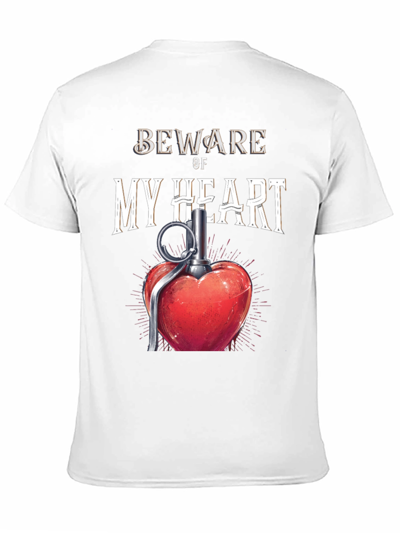 Camiseta Negra con Diseño de Corazón-Granada