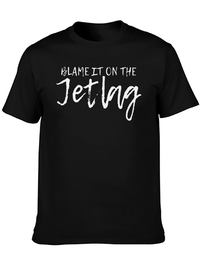 Camiseta Negra: Culpa al Jet Lag