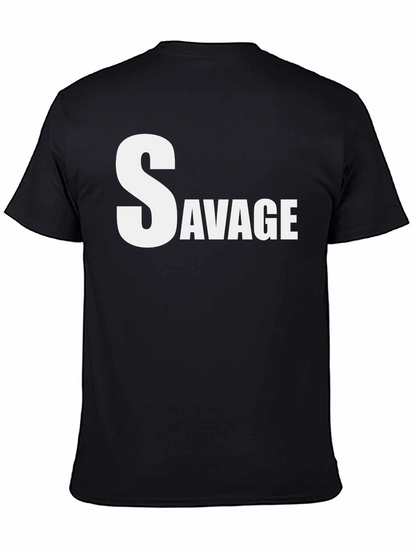 Camiseta Negra Savage para Hombre - Estilo Urbano