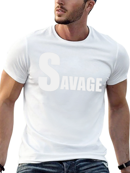 Camiseta Negra Savage para Hombre - Estilo Urbano
