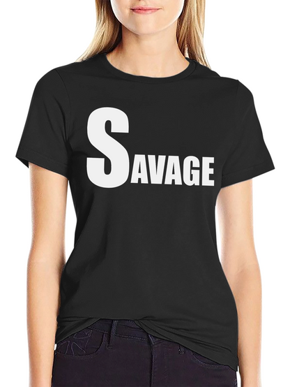 Camiseta Negra Savage para Hombre - Estilo Urbano