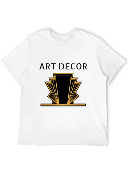 Camiseta Negra Hombre Diseño Art Deco