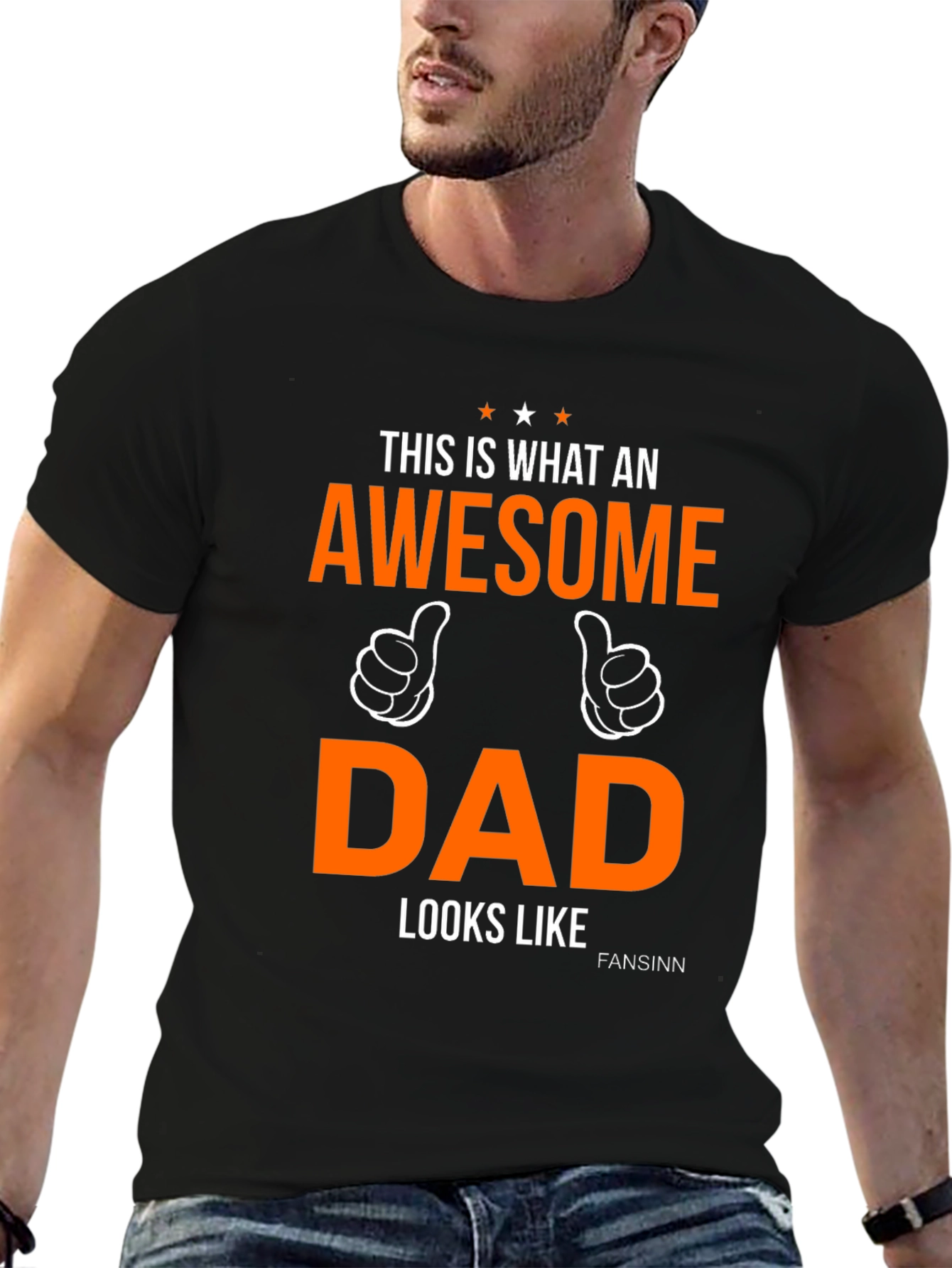 Camiseta Negra Awesome Dad