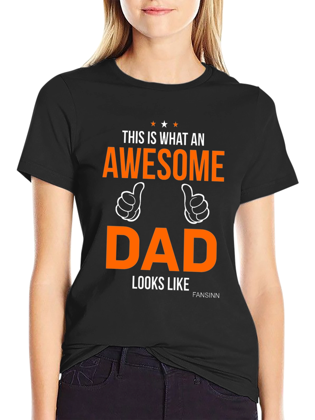 Camiseta Negra Awesome Dad