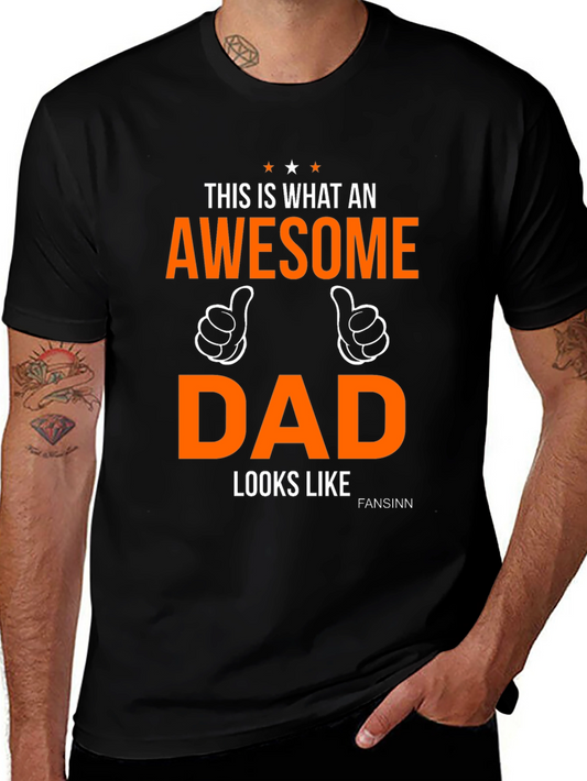 Camiseta Negra Awesome Dad