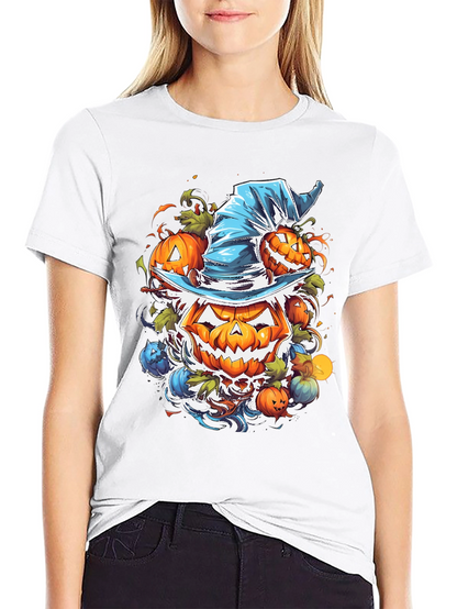 Camiseta Halloween Calabaza con Sombrero